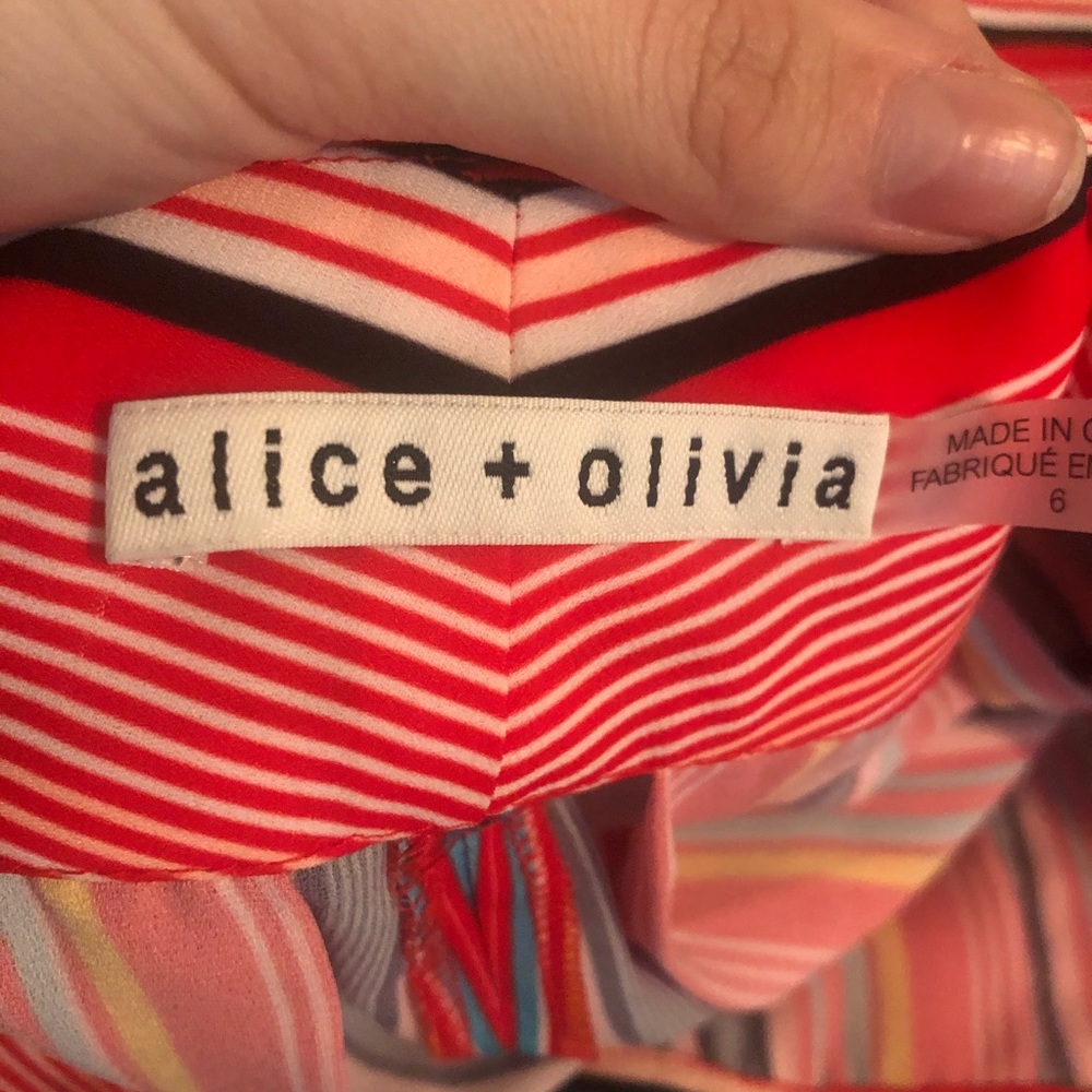 Alice + Olivia High Waist Flutter Stripe Shorts - image 4